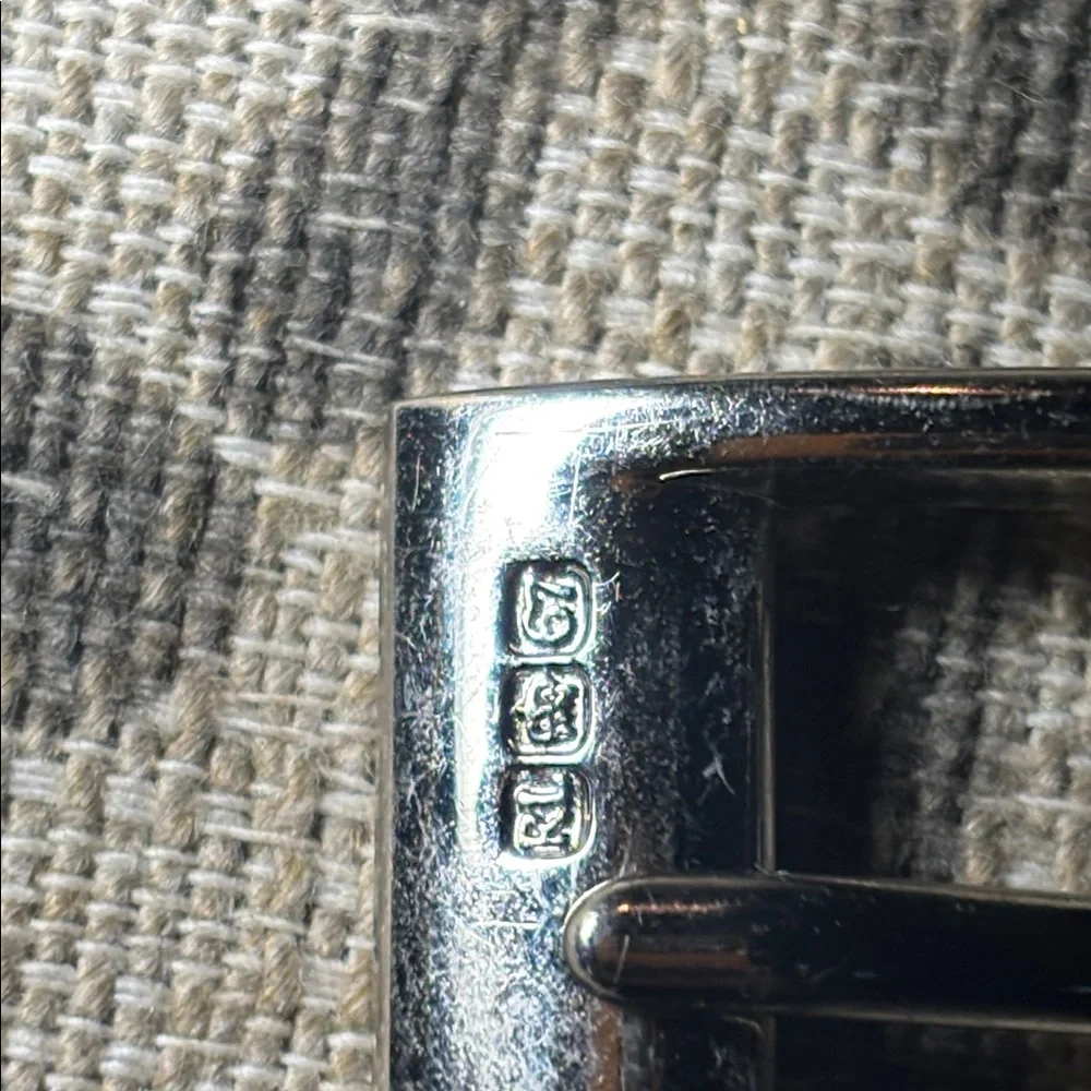 Vintage Ralph Lauren Brown and Black Leather Belt snakeskin embossed classic